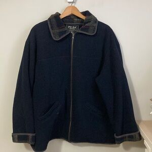 Fuda New York Coat Jacket Fleece plaid Lined Women’s Size medium Very Warm